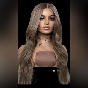 HD Lace Long Curly Blonde Synthetic Wig